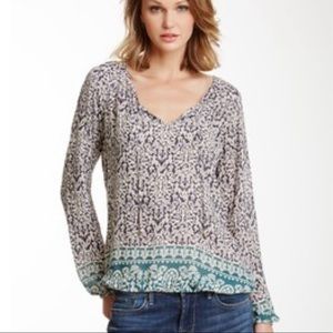 Lucky Brand Tahla Boarder Print Tunic